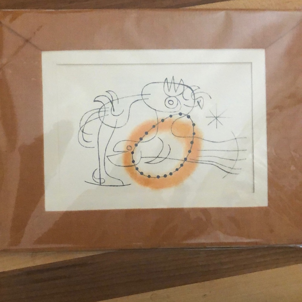 Joan Miro original, matted lithograph
